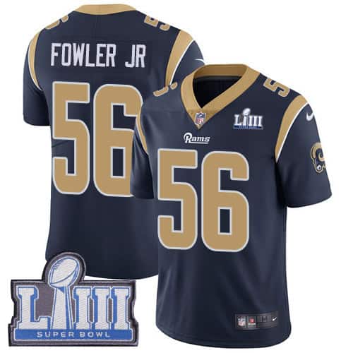 Los Angeles Rams #56 Dante Fowler Jr Navy Blue Super Bowl LIII Vapor Untouchable Limited Stitched Jersey