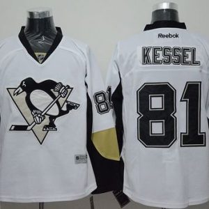 Penguins #81 Phil Kessel White Away Stitched Jersey