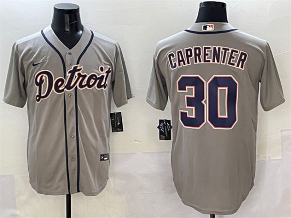 Detroit Tigers #30 Kerry Carpenter Grey Cool Base Stitched Jersey
