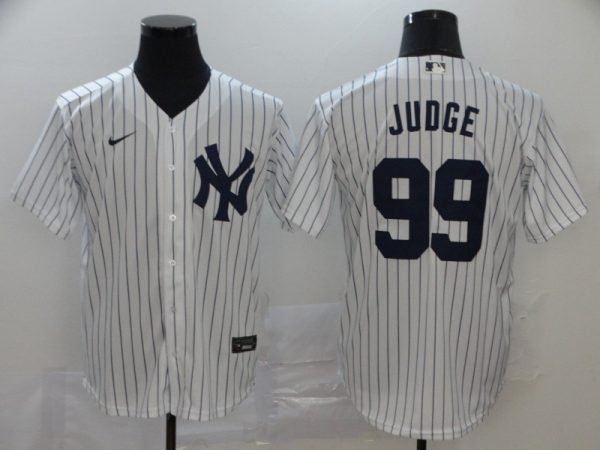 New York Yankees #99 Aaron Judge White Cool Base Stitched Jersey