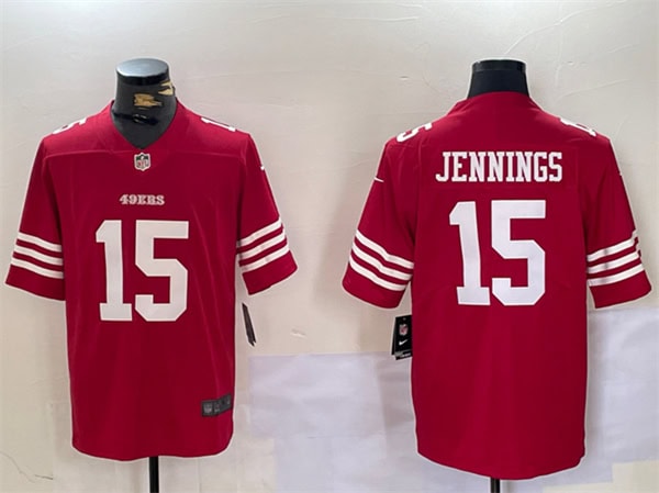 San Francisco 49ers #15 Jauan Jennings Red Vapor Untouchable Limited Stitched Jersey