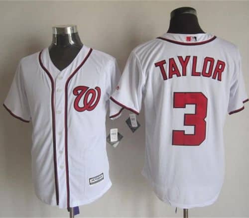Nationals #3 Michael Taylor White New Cool Base Stitched Jersey