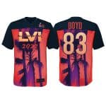 Cincinnati Bengals #83 Tyler Boyd Super Bowl LVI Red Black Stitched Jersey