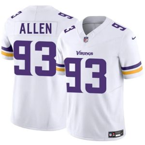 Minnesota Vikings #93 Jonathan Allen White 2025 F.U.S.E. Vapor Limited Stitched Jersey