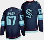 Seattle Kraken #67 Morgan Geekie Navy Stitched Jersey