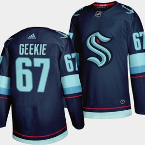 Seattle Kraken #67 Morgan Geekie Navy Stitched Jersey