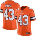 Broncos #43 T.J. Ward Orange Stitched Limited Rush Nike Jersey