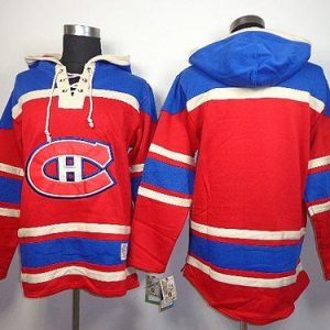 Canadiens Blank Red Sawyer Hooded Sweatshirt Stitched Jersey