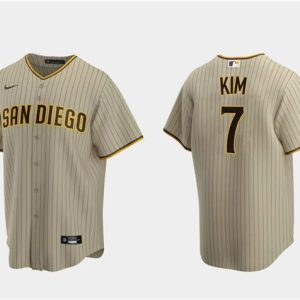 San Diego Padres #7 Ha-Seong Kim Tan Cool Base Stitched Jersey