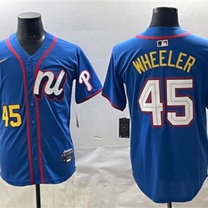 National League #45 Zack Wheeler Blue 2025 All-Star Edition Limited Stitched Jersey