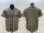Tampa Bay Buccaneers Blank Olive 2022 Salute To Service Cool Base Stitched Jersey