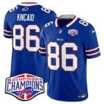 Buffalo Bills #86 Dalton Kincaid Royal 2024-25 F.U.S.E. AFC East Division Champions Patch Limited Stitched Jersey
