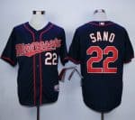 Twins #22 Miguel Sano Navy Blue Cool Base Stitched Jersey