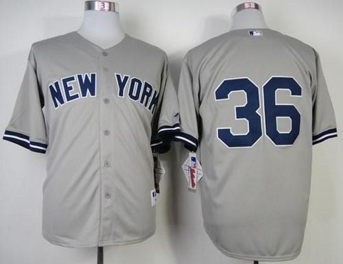 Yankees #36 Carlos Beltran Grey Stitched Jersey