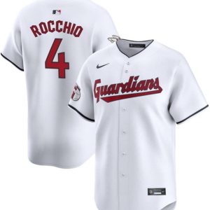 Cleveland Guardians #4 Brayan Rocchio White Cool Base Stitched Jersey