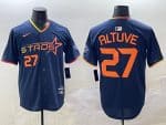 Houston Astros #27 Jose Altuve Navy 2025 City Connect Limited Stitched Jersey
