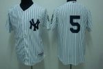 Yankees #5 Joe DiMaggio Stitched White Jersey