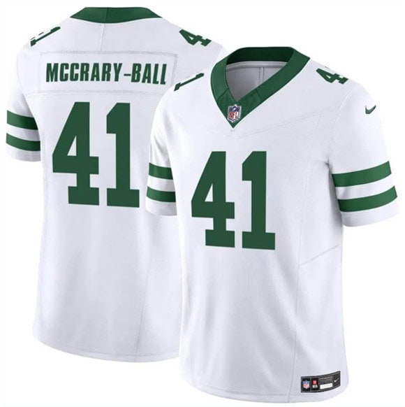 New York Jets #41 Marcelino McCrary-Ball White 2025 F.U.S.E. Vapor Untouchable Limited Stitched Jersey