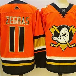 Anaheim Ducks #11 Trevor Zegras Orange Stitched Jersey