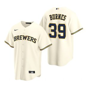 Milwaukee Brewers #39 Corbin Burnes Cream Cool Base Stitched Jersey