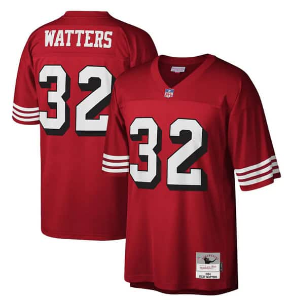 San Francisco 49ers #32 Ricky Watters Red Stitched Jersey