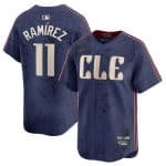 Cleveland Guardians #11 Jos¨¦ Ram¨ªrez Navy 2024 City Connect Limited Stitched Jersey