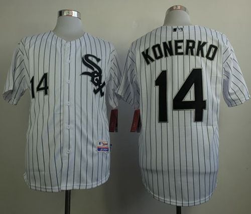 White Sox #14 Paul Konerko Stitched White Jersey