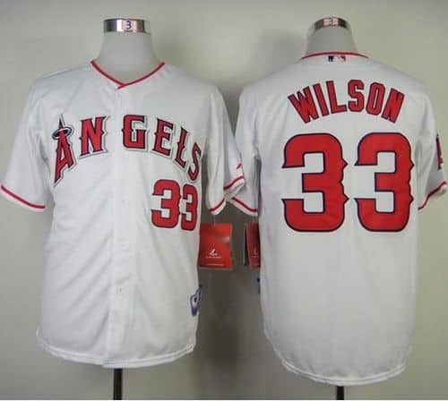 Angels Of Anaheim #33 C.J. Wilson White Cool Base Stitched Jersey