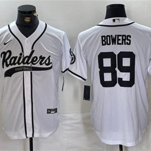 Las Vegas Raiders #89 Brock Bowers White Cool Base Stitched Jersey