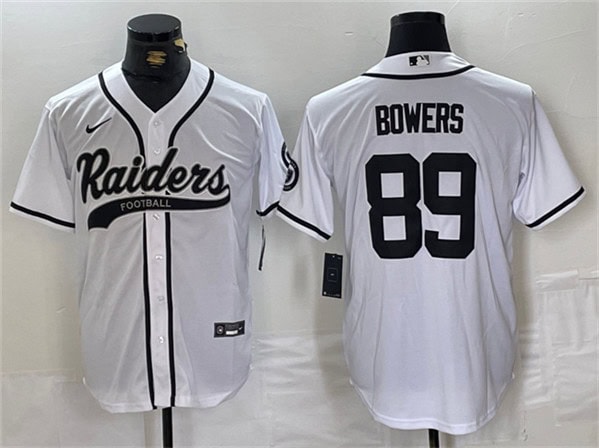 Las Vegas Raiders #89 Brock Bowers White Cool Base Stitched Jersey