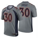 Denver Broncos #30 Phillip Lindsay Gray Inverted Legend Stitched Jersey
