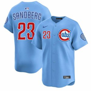 Chicago Cubs #23 Ryne Sandberg Blue 2024 25 2nd Alternate Limited Stitched Jersey