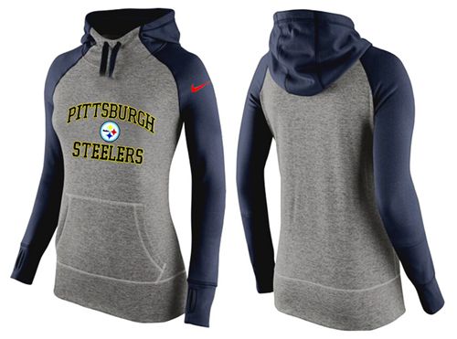 Nike Pittsburgh Steelers Performance Hoodie Grey Dark Blue_3