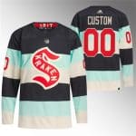 Seattle Kraken Custom Deep Sea Blue 2024 Winter Classic Primegreen Stitched Jersey