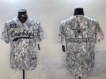 Dallas Cowboys Team Big Logo 2024 Arctic Camo Salute To Service Stitched Jersey