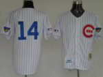 Mitchell And Ness Cubs #14 Ernie Banks Stitched White Throwback Jersey