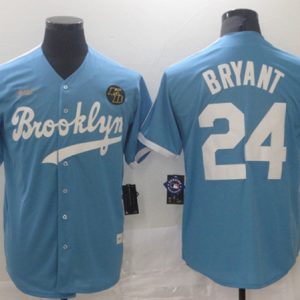Los Angeles Dodgers #24 Kobe Bryant Light Blue Stitched Jersey
