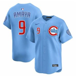 Chicago Cubs #9 Miguel Amaya Blue 2024 25 2nd Alternate Limited Stitched Jersey