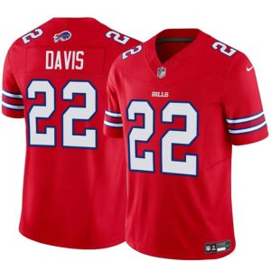 Buffalo Bills #22 Ray Davis Red 2024 F.U.S.E. Vapor Untouchable Limited Stitched Jersey