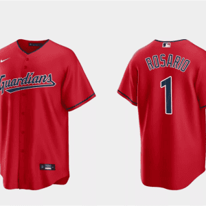 Cleveland Guardians #1 Amed Rosario Red Cool Base Stitched Jersey