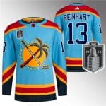 Florida Panthers #13 Sam Reinhart Blue 2023 Stanley Cup Final Reverse Retro Stitched Jersey