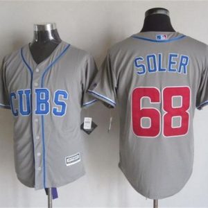 Cubs #68 Jorge Soler Grey Alternate Road New Cool Base Stitched Jersey