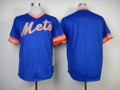 Mitchell And Ness Mets Blank Blue Throwback Stitched Jersey