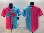 Los Angeles Dodgers Blank Pink Blue Limited Stitched Jersey