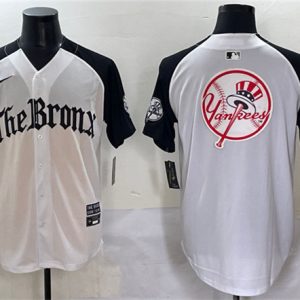 New York Yankees Team Big Logo White Black 'Gothic Legacy Edition' Vapor Premier Limited Stitched Jersey