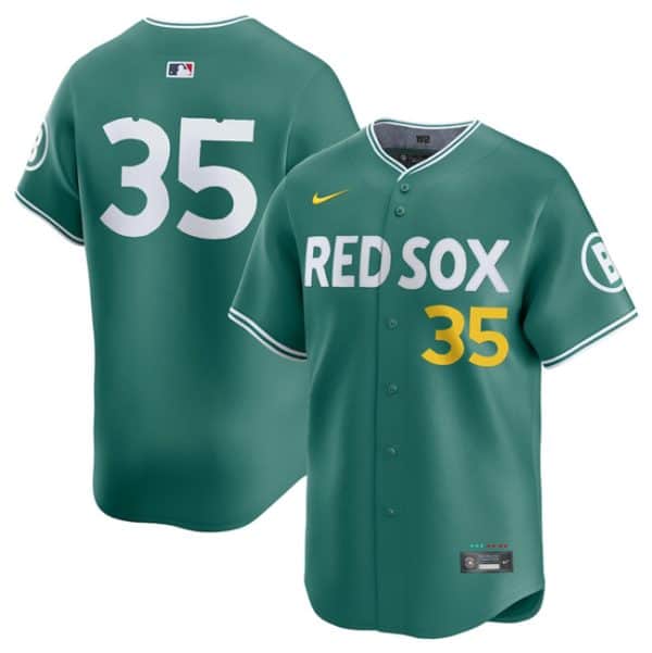 Boston Red Sox #35 Garrett Crochet Green 2025 City Connect Limited Stitched Jersey