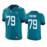 Jacksonville Jaguars #79 Luke Fortner Teal Vapor Untouchable Limited Stitched Jersey