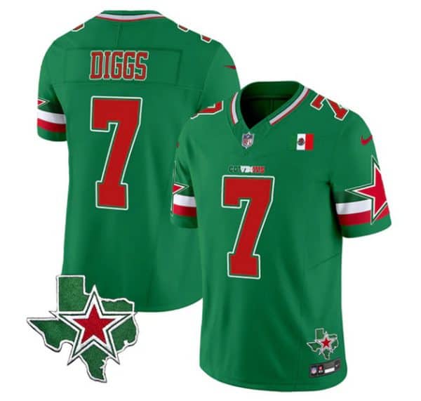 Dallas Cowboys #7 Trevon Diggs Green 2024 F.U.S.E. Mexico Vapor Untouchable Limited Stitched Jersey