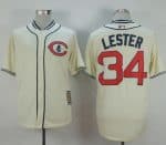 Cubs #34 Jon Lester Cream 1929 Turn Back The Clock Stitched Jersey