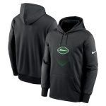 New York Jets Black Icon Performance Pullover Hoodie